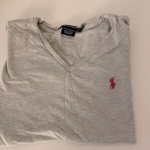 Gray polo shirt female xs